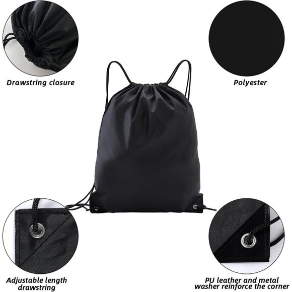Customizable Lightweight Drawstring Backpack Set - Perfect for Gym & Travel - Picture 4 of 7